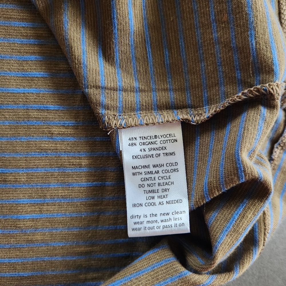 Toad&Co Mens Tempo Striped Organic Cotton Crewneck Tshirt Size Large NWT - Picture 8 of 11